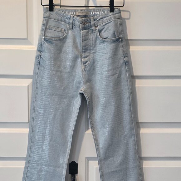 NWOT: Baykan Denim Boot Flare Coated Jeans - Picture 4 of 8
